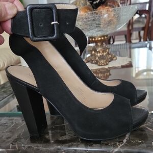 Nine West Black Suede Women's Heels